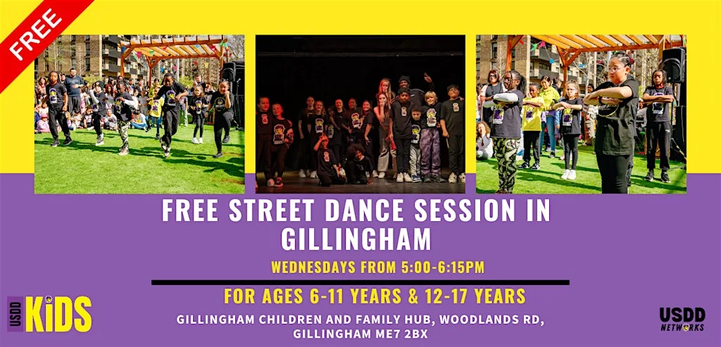 FREE STREET DANCE WORKSHOPS (AGES 7–15) | USDD Kids × SC (GILLINGHAM) at Gillingham Children and Family Hub