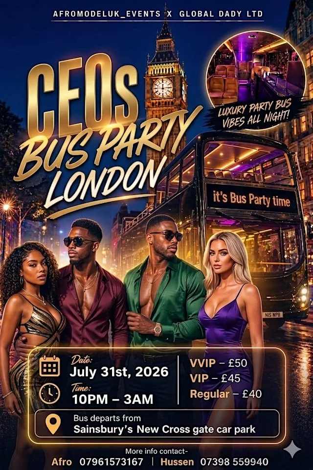 CEOS BUS PARTY LONDON at Sainsbury's