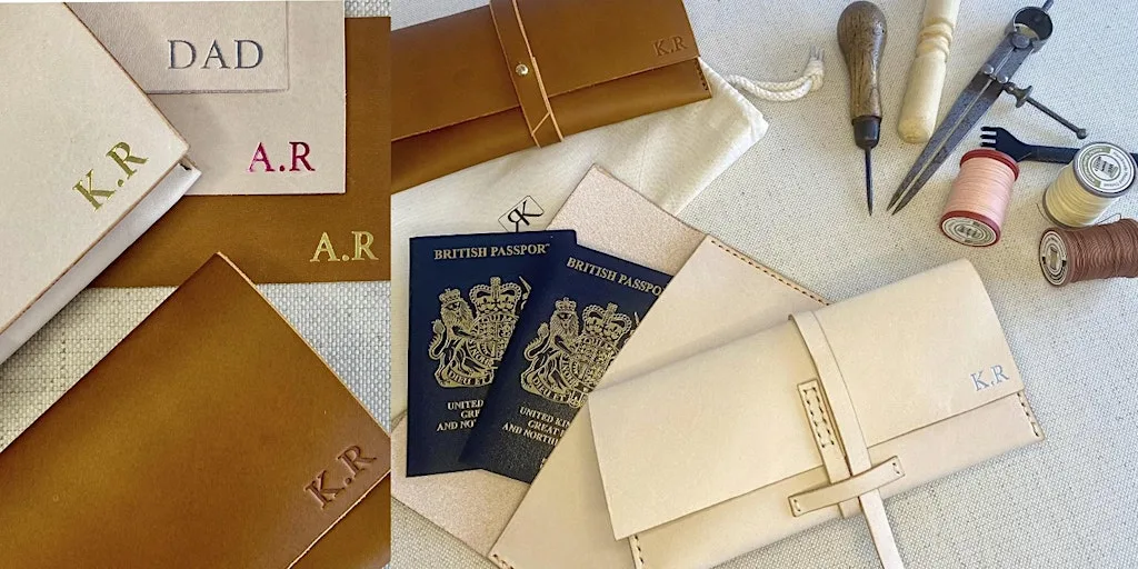 Monogrammed Leather Purse/Case at Sunny Bank Mills Farsley