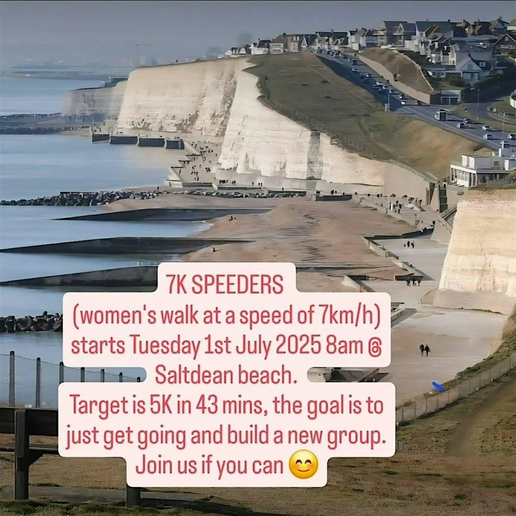 Seafront Speeders 5K Fast Women's Walk - Saltdene, Brighton, UK at Saltdean Beach