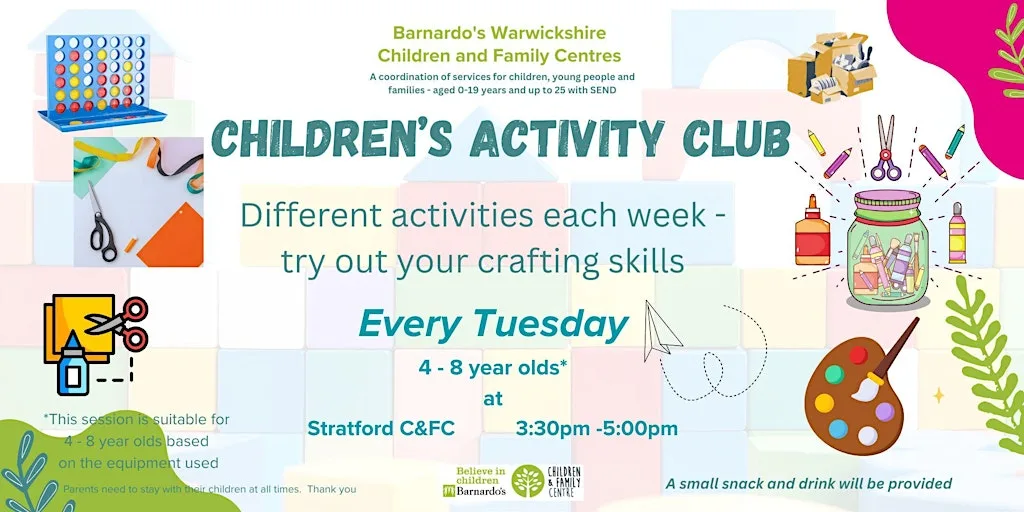 Children's Activity Club for 4 -8 years at Stratford C&FC at Stratford Children and Family Centre