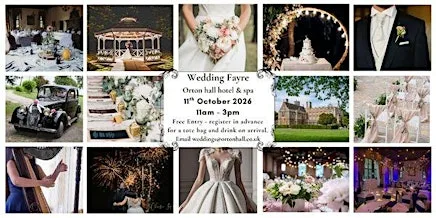 Wedding Fayre at Orton Hall Hotel and Spa at Orton Hall Hotel and Spa