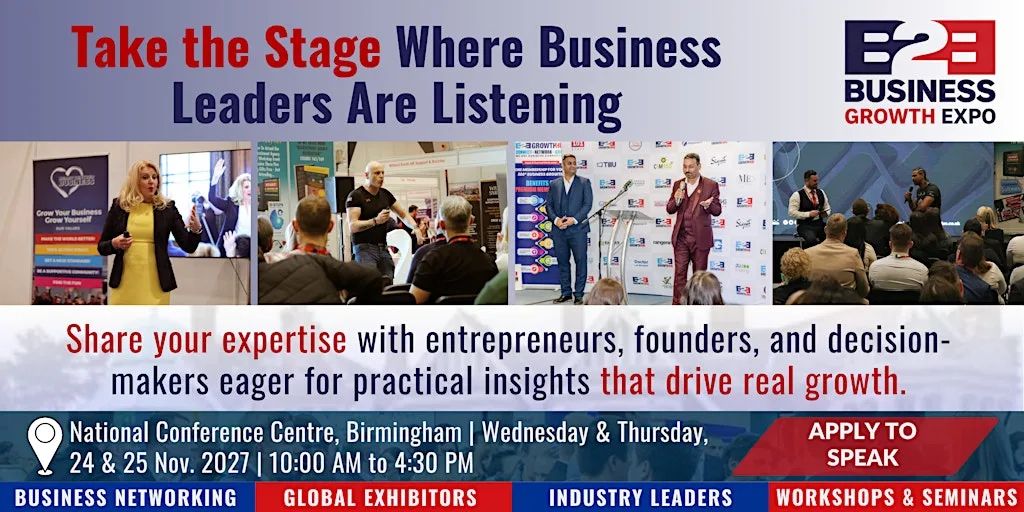 Business Growth Expo 2027 | Become A Speakers At Premier B2B Show