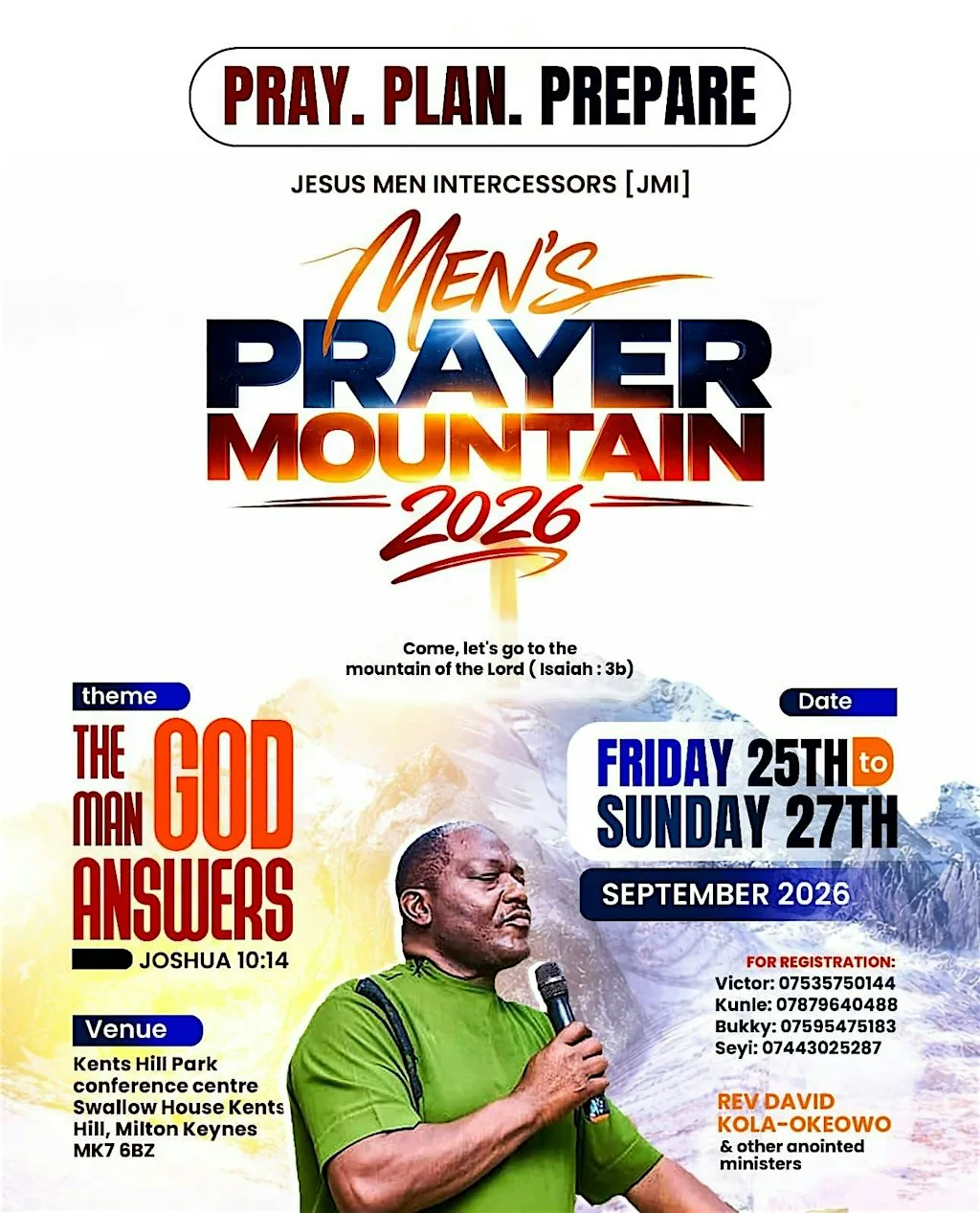 Men’s Prayer Mountain 2026 at Kents Hill Park Training and Conference Centre