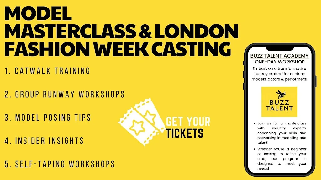 BUZZ TALENT ACADEMY MODEL MASTERCLASS & LONDON FASHION WEEK CASTING at Elstree Studios