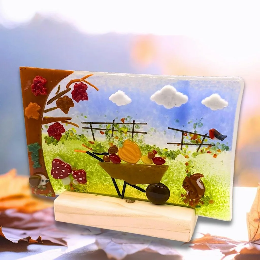Fused Glass Autumn Garden Picture Workshop at Chirpy