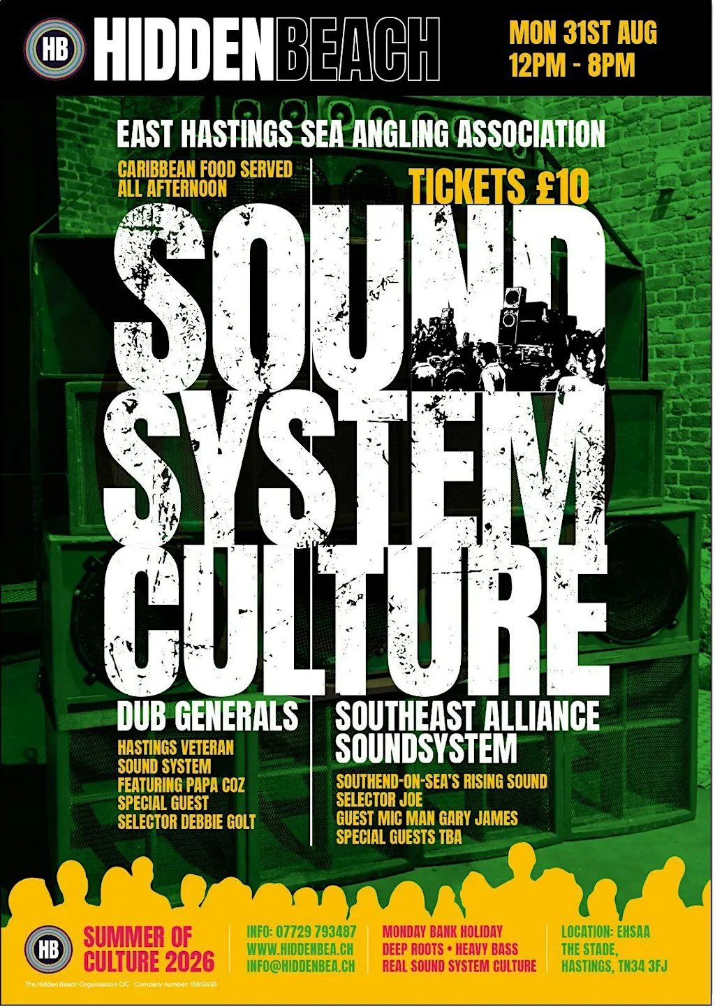 Sound System Culture Day – Hidden Beach Summer of Culture at THE STADE HALL