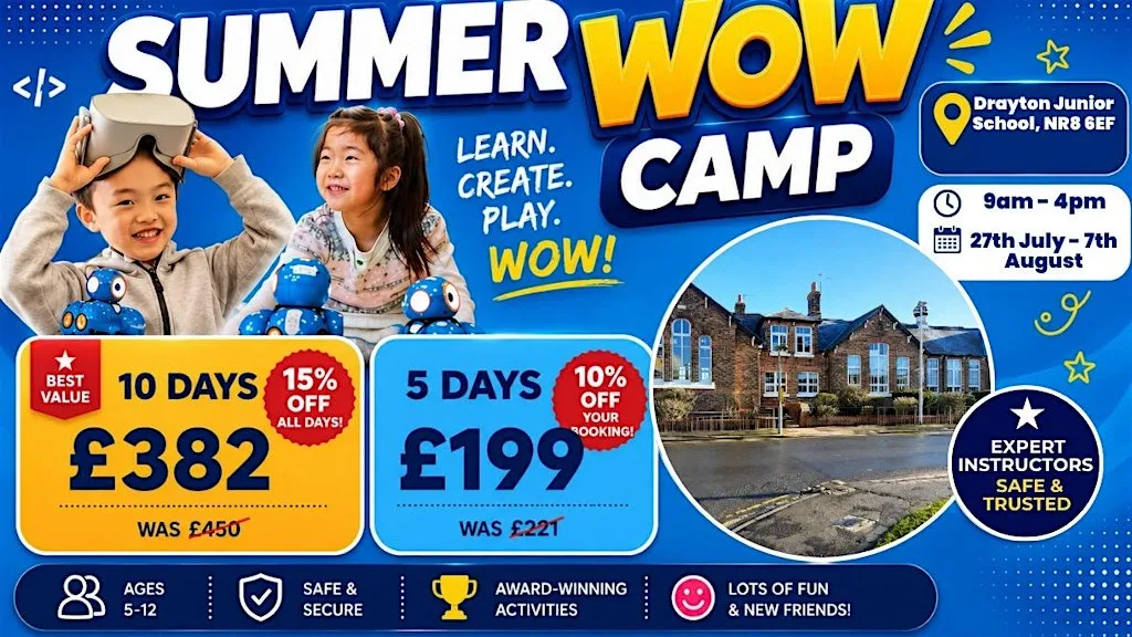 Drayton Junior School Summer WOW Camp (3rd - 7th August) at Drayton CofE Junior School