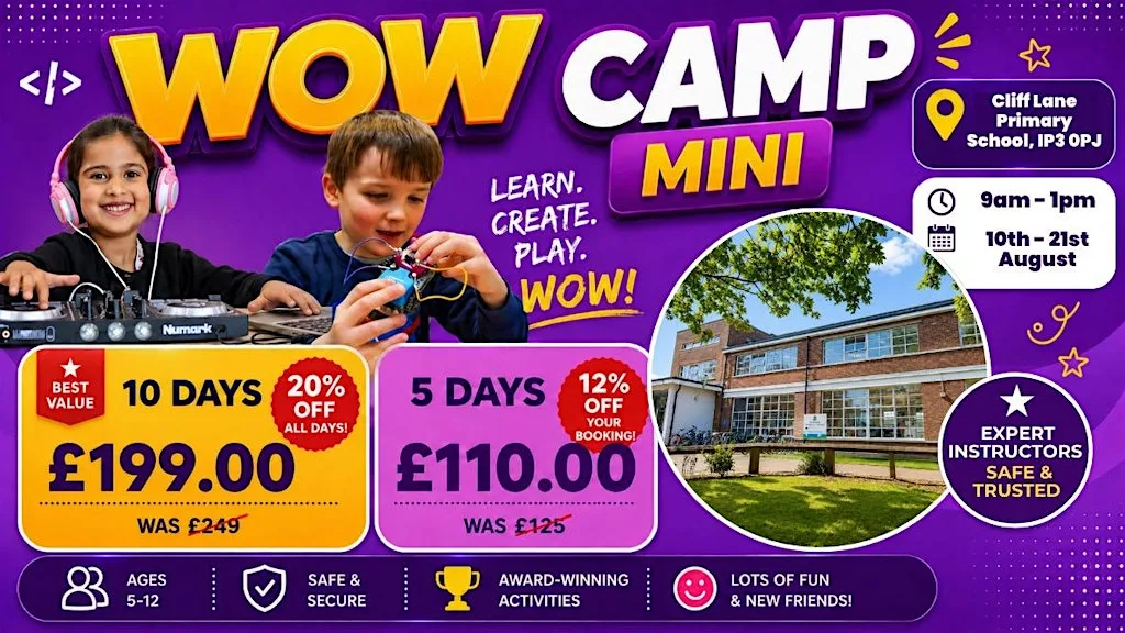 Cliff Lane Primary School Summer WOW Camp (17th - 21st August) at Cliff Lane Primary School