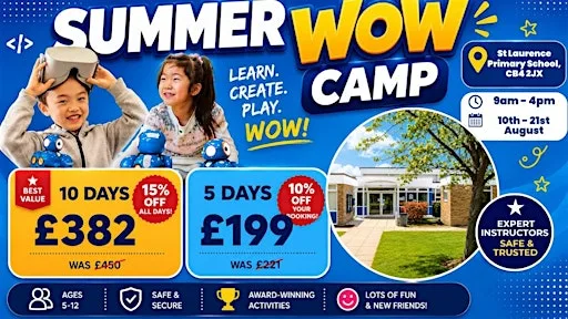 St Laurence Primary School Summer WOW Camp (10th - 14th August) at St Laurence Catholic Primary School