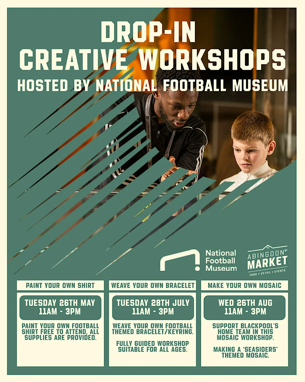 National Football Museum & ASM Present: Drop-In Creative Workshops at Abingdon Street Market