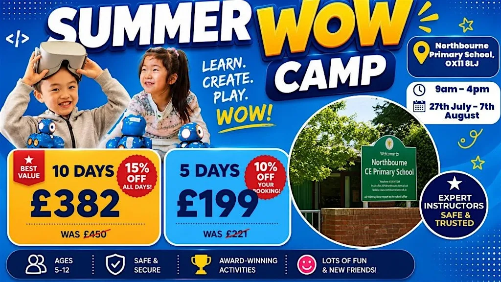 Northbourne Primary School Summer WOW Camp (27th - 31st July) at Northbourne C Of E Primary School