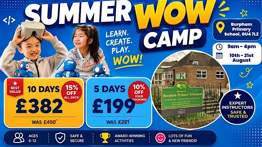 Burpham Primary School Summer Tech Camp (17th - 21st August) at Burpham Foundation Primary School