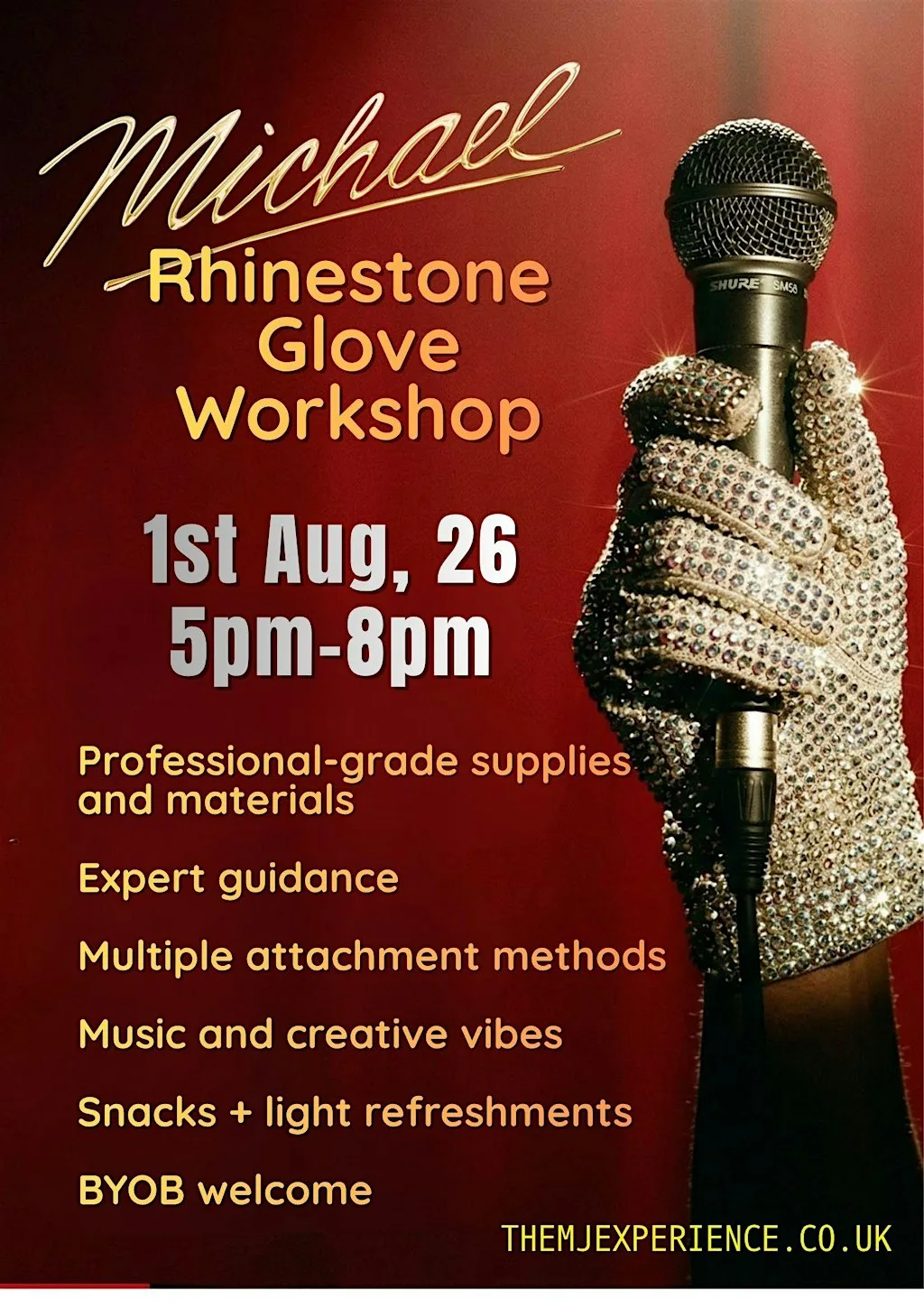 Michael Jackson Rhinestone Glove Workshop at Eastside Creative