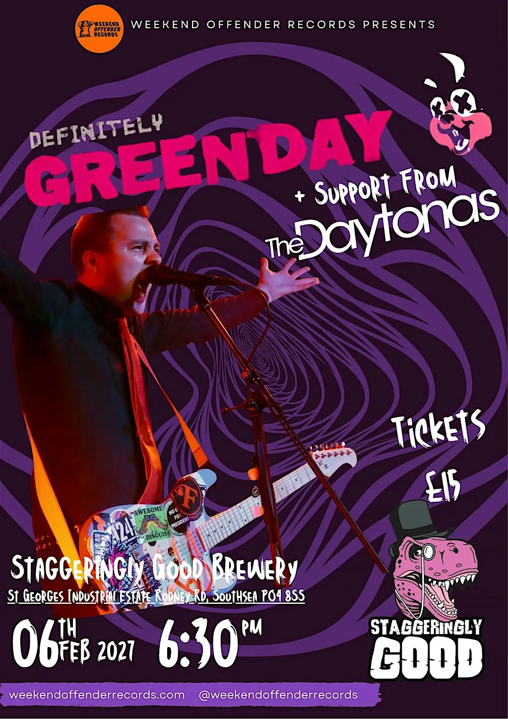 Definitely Green Day + Support at Staggeringly Good Brewery
