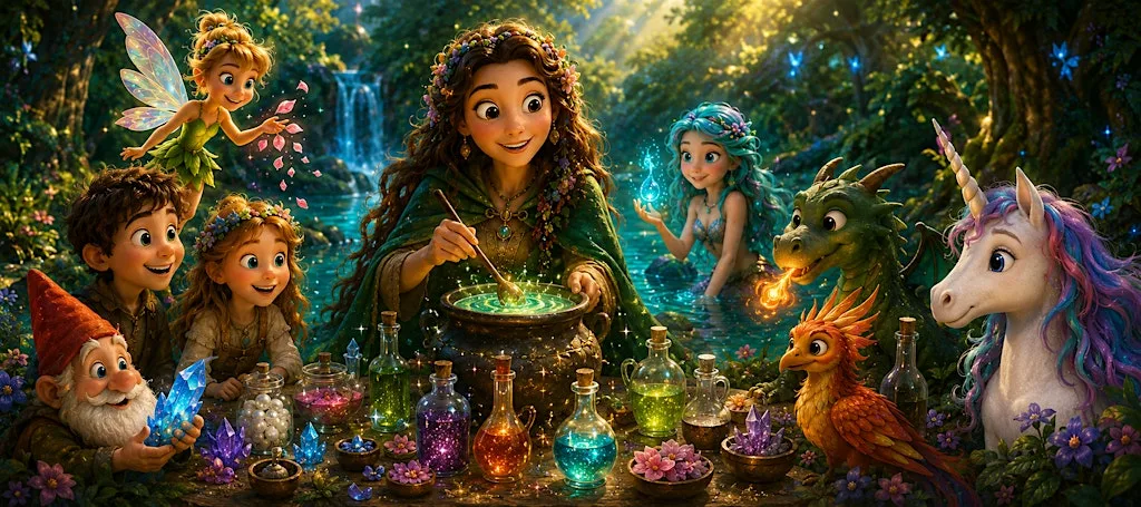 Blue Pool Fairy Potion Making Masterclass ages 3 & Up! at Rock & Rose Rituals & Conkers Earth School