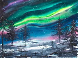 Teen art session - create the Northern Lights in pastels