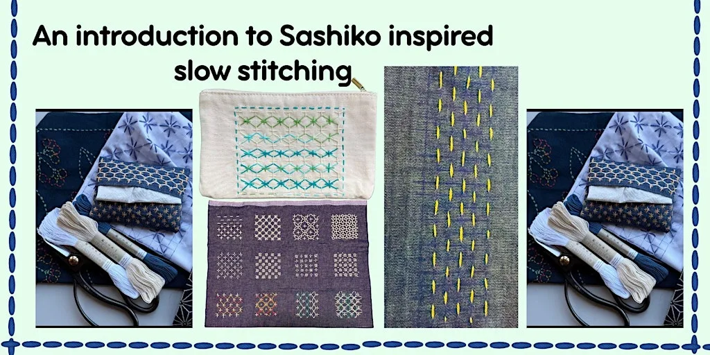 An introduction to Sashiko inspired slow stitching at 32 Devonport Rd