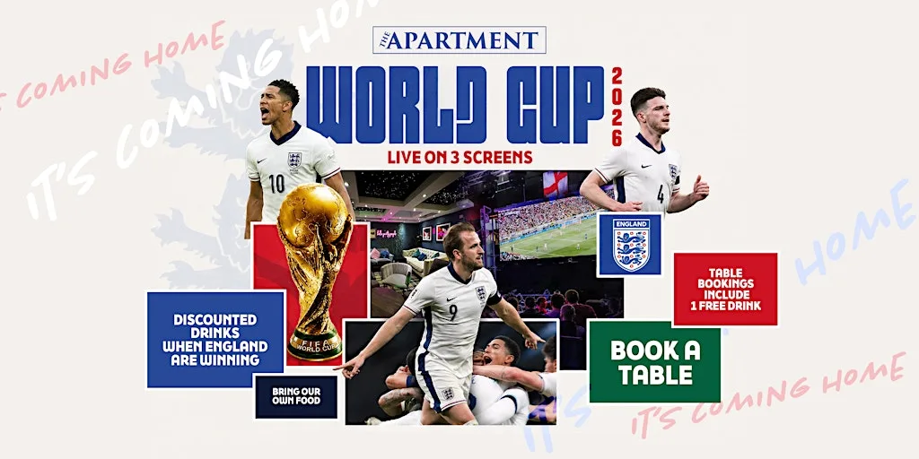 LIVE England FIFA World Cup 2026 at 16 Bath St