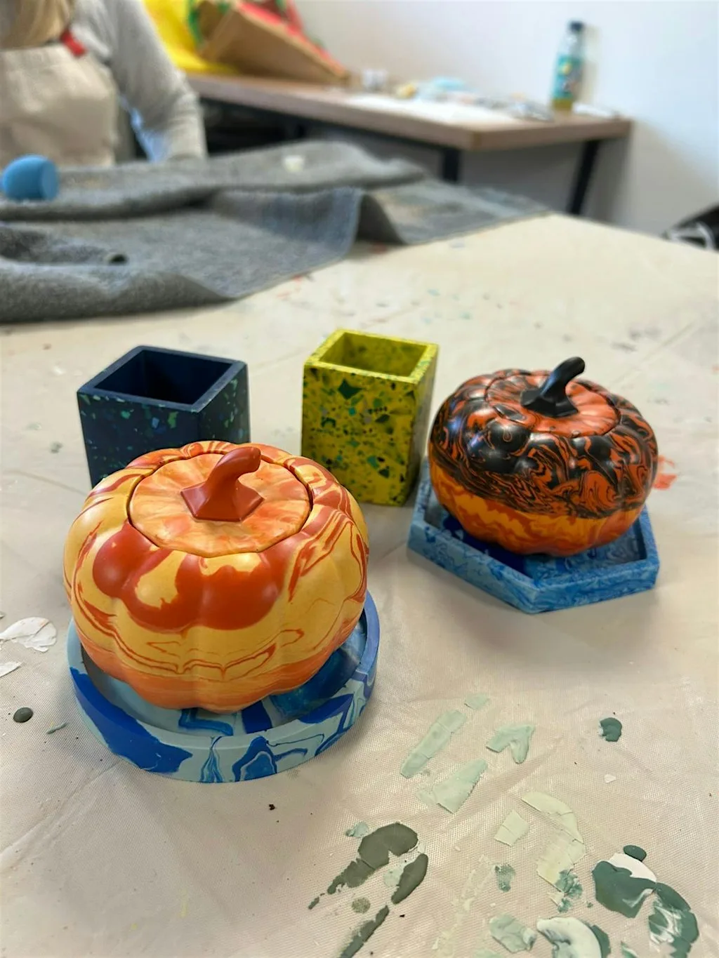 The Jesmonite Autumn Pumpkin Pot Workshop in HEADINGLEY, LEEDS at Headingley Enterprise & Arts Centre
