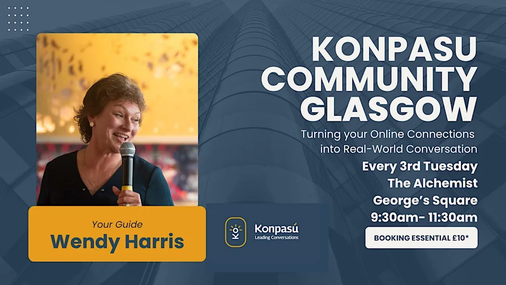 Konpasu Community Glasgow - Online Connections Become Real Conversations at The Alchemist Glasgow
