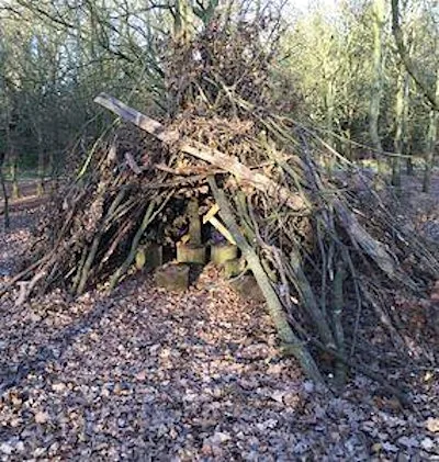 Belfairs den building for families at Belfairs Nature Discovery Centre (new)