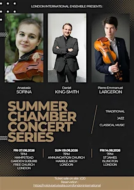 Chamber music concert series at St James' Church, Islington