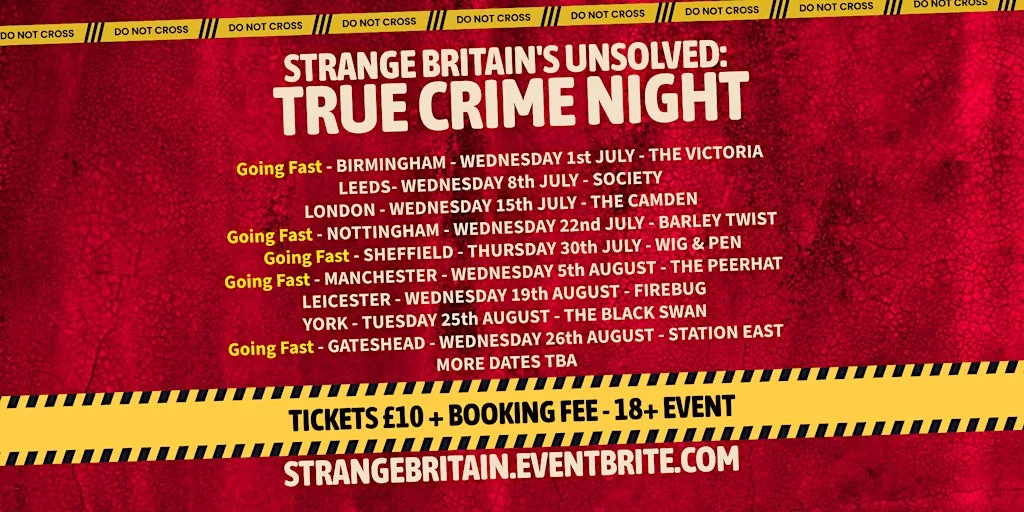 Gateshead - Strange Britain’s Unsolved - True Crime Night at Station East