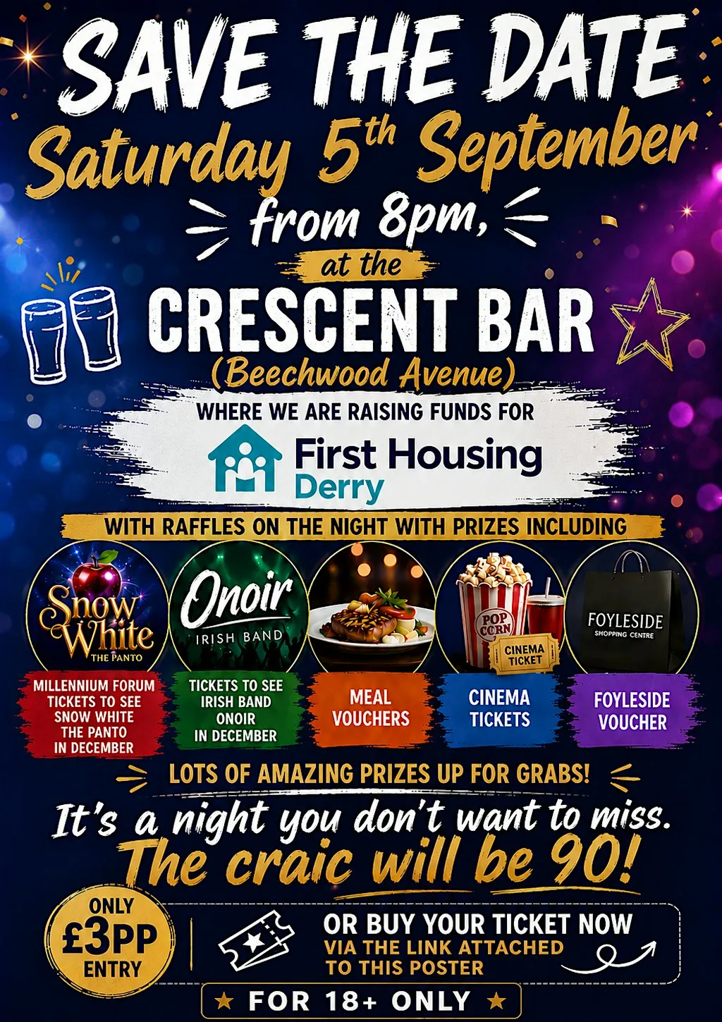 Charity Night to Raise Money for First Housing at Crescent Bar