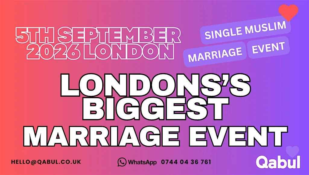 London - MUSLIM MARRIAGE EVENT | 1-to-1 Single Muslim Meetup | 5th Sept