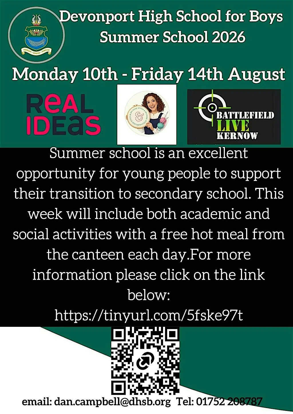 DHSB Summer School Monday 10th - Friday 14th August 2026