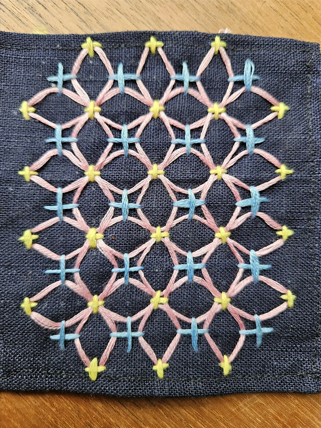 Japanese Kugurizashi sashiko stitching workshop at Calverley Old Hall