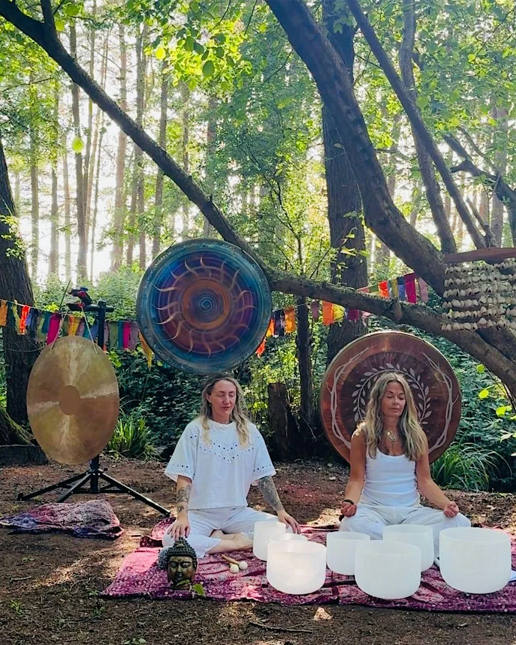 Woodland meditation and sound bath at Buckland Park Lake