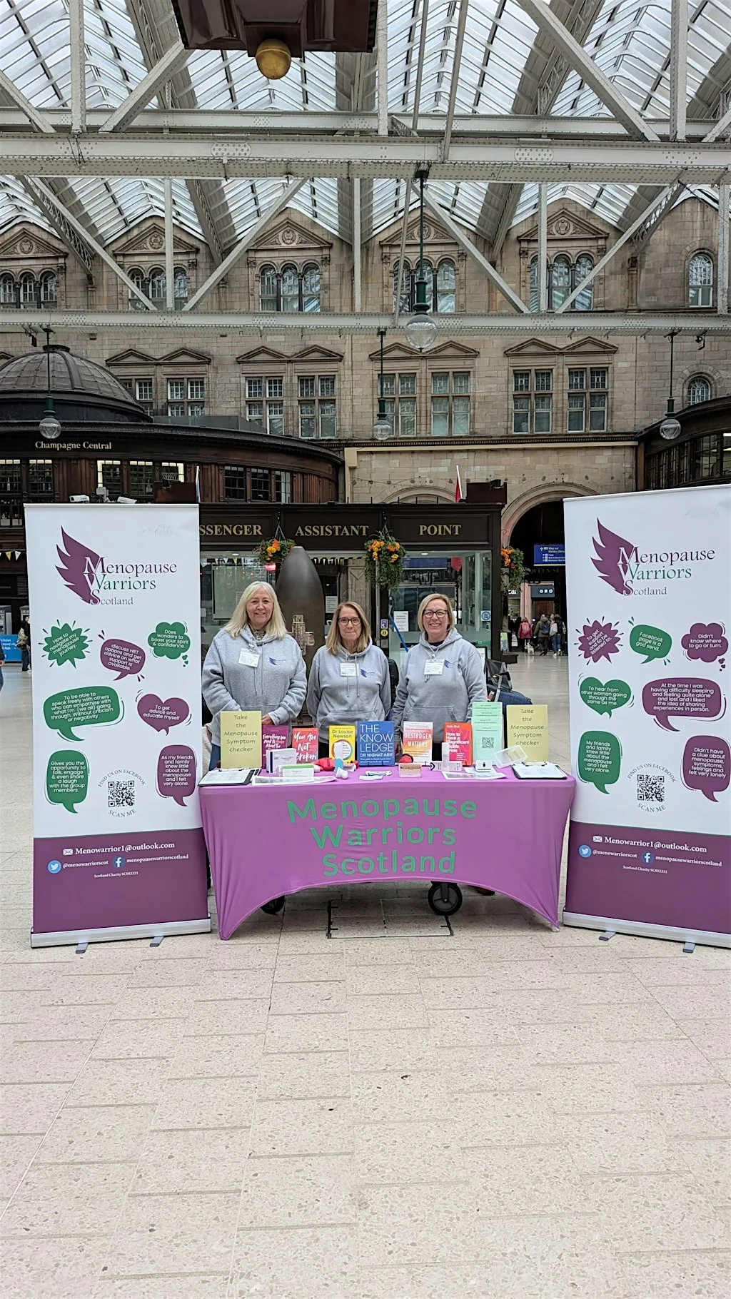 Pop up event with Menopause Warriors Scotland Charity at 54 Gordon St