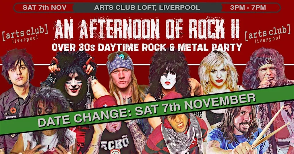 LIVERPOOL An Afternoon of Rock II - Rock/Metal for over 30s: 3pm-7pm