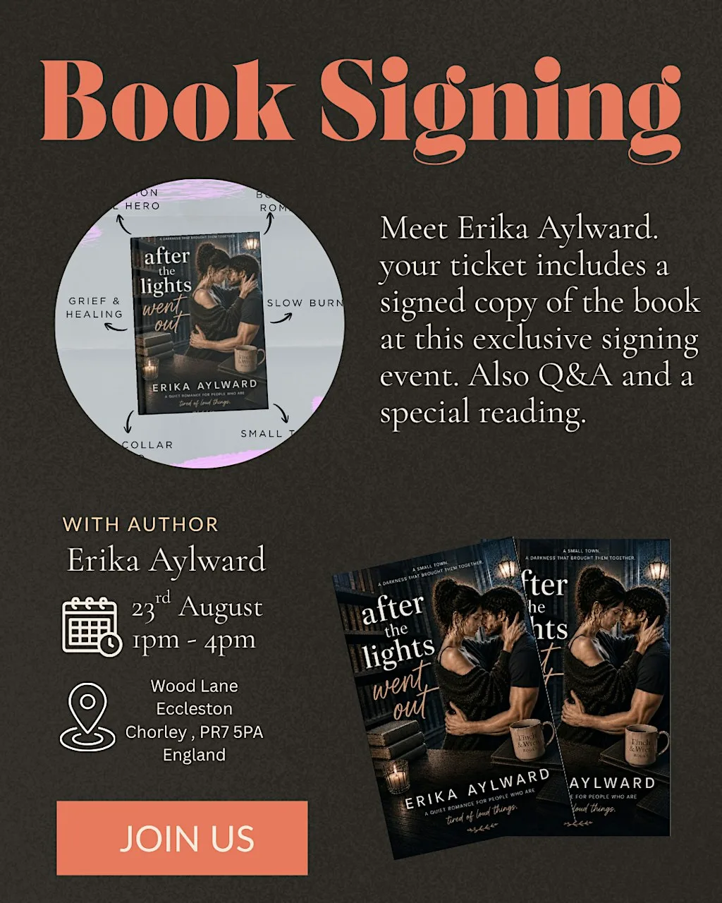 After The Lights Went Out Book Signing Event at Heskin Hall Shopping Village