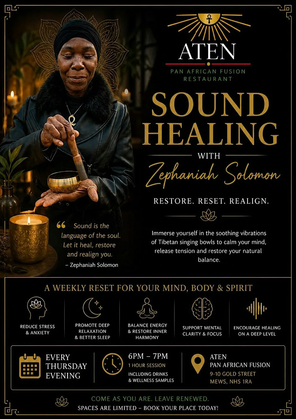 ATEN Sound Healing Experience at 9 Gold Street Mews