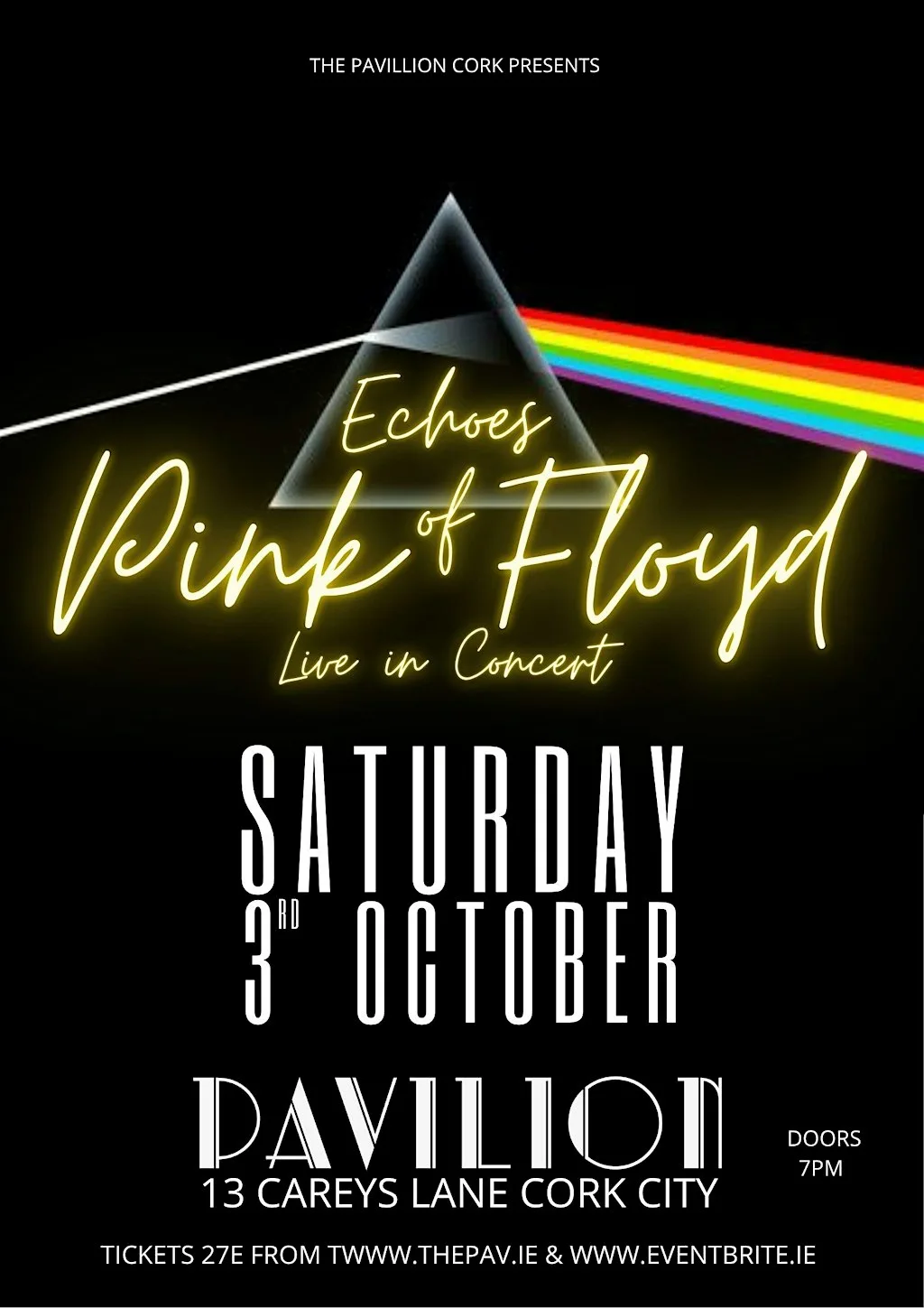 ECHOES OF PINK FLOYD - Live at The Pavillion Cork at The Pav