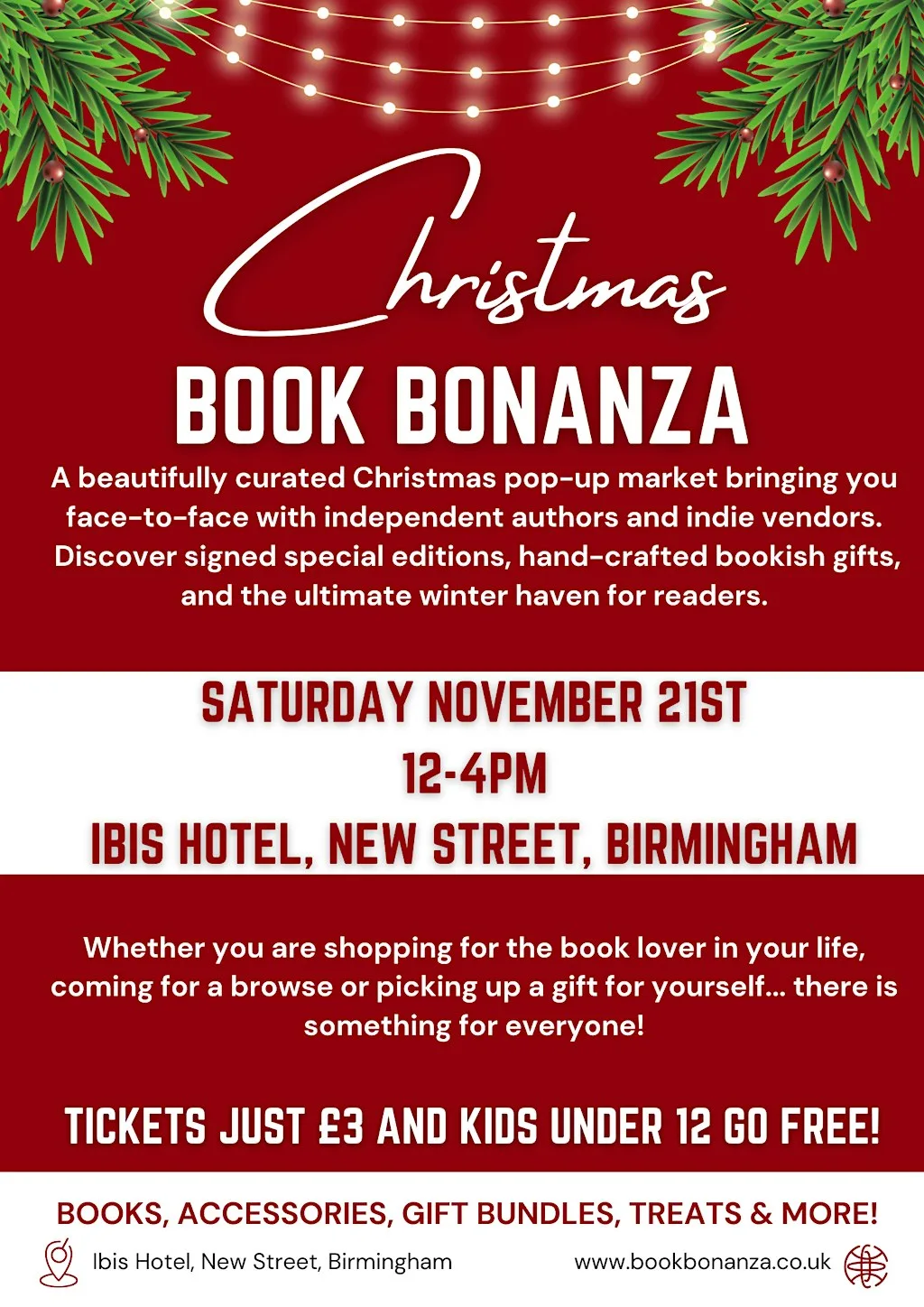 Christmas Book Bonanza Manchester at The Alan Manchester
