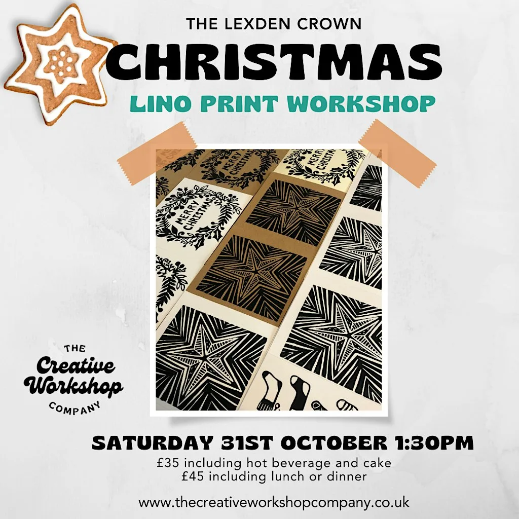 Christmas Lino Print Workshop at The Lexden Crown
