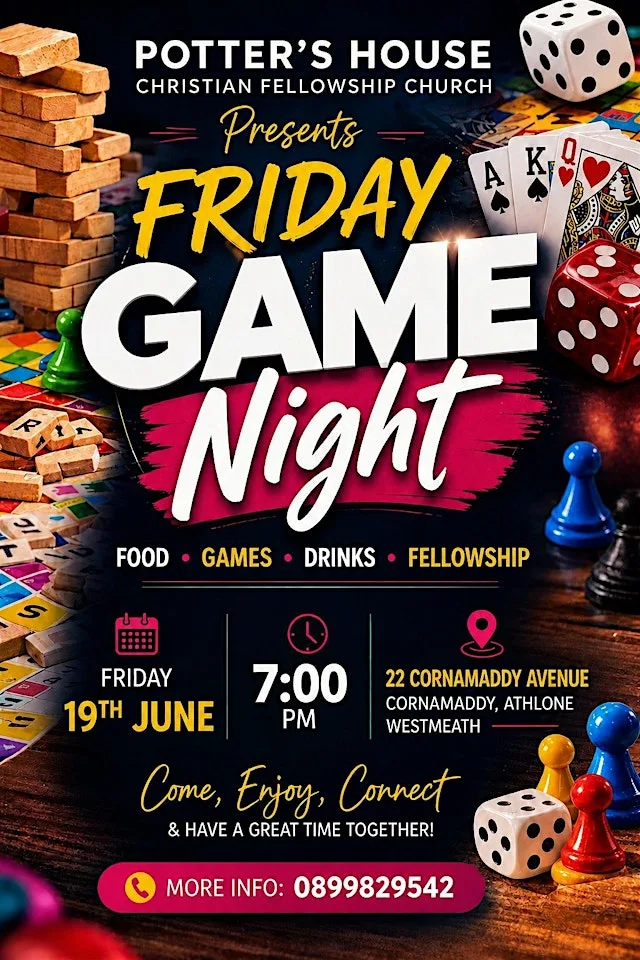 FRIDAY GAME NIGHT at 22 Cornamaddy Ave