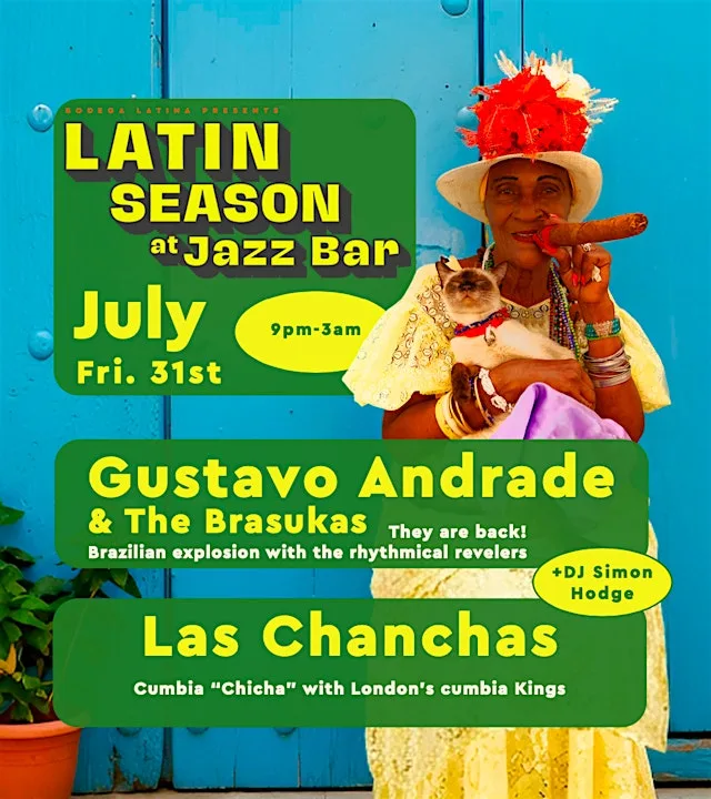 Latin Season Part 3: GUSTAVO ANDRADE + LAS CHANCHAS (nightclub) at The Jazz Bar