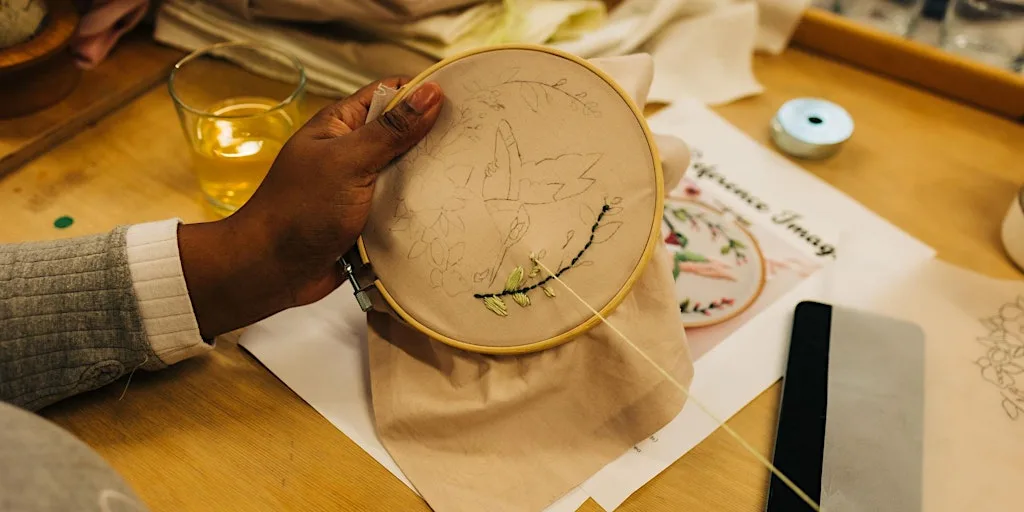 Hand Embroidery Evening Taster Workshop at Meanwood Community Centre