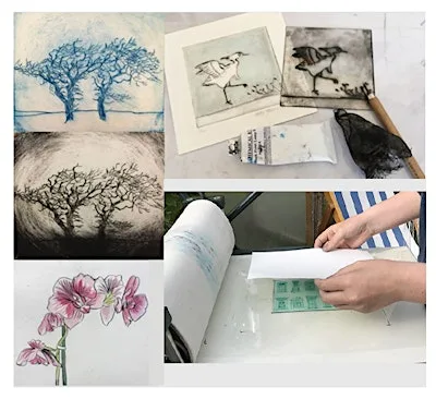 Drypoint printing workshop