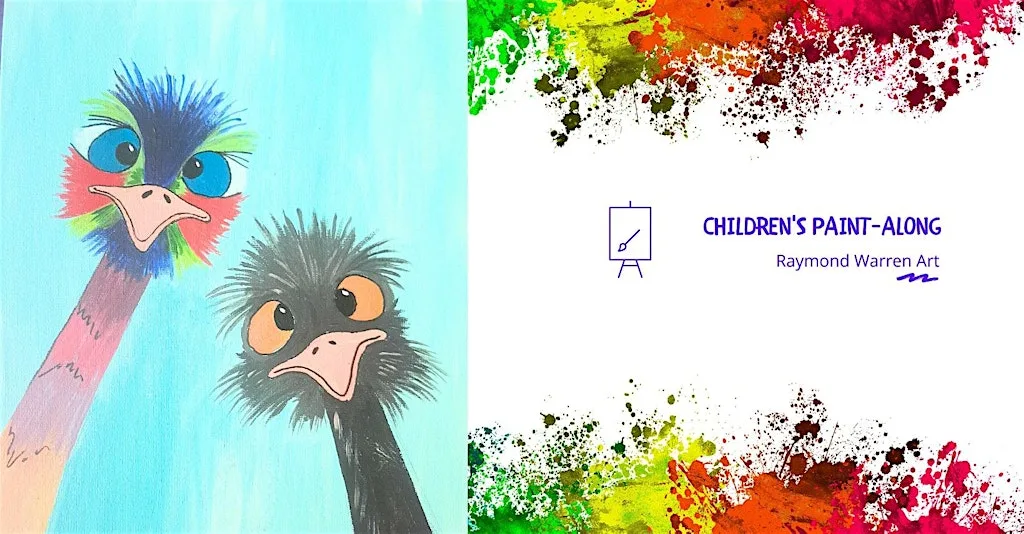 Children's Summer Holidays Paint-Along - 'Funny Ostriches' - Horsham
