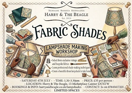 Lampshade Making Workshop at Harry & the beagle