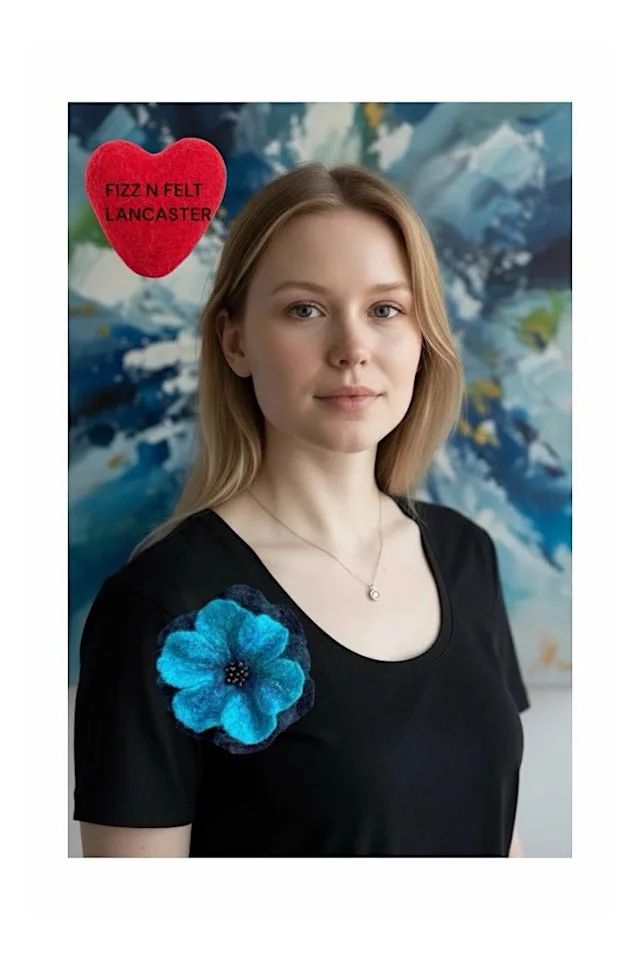 LANCASTER, FREE GLASS OF Fizz n Felt Night Create a Summer Flower Brooch at The Borough