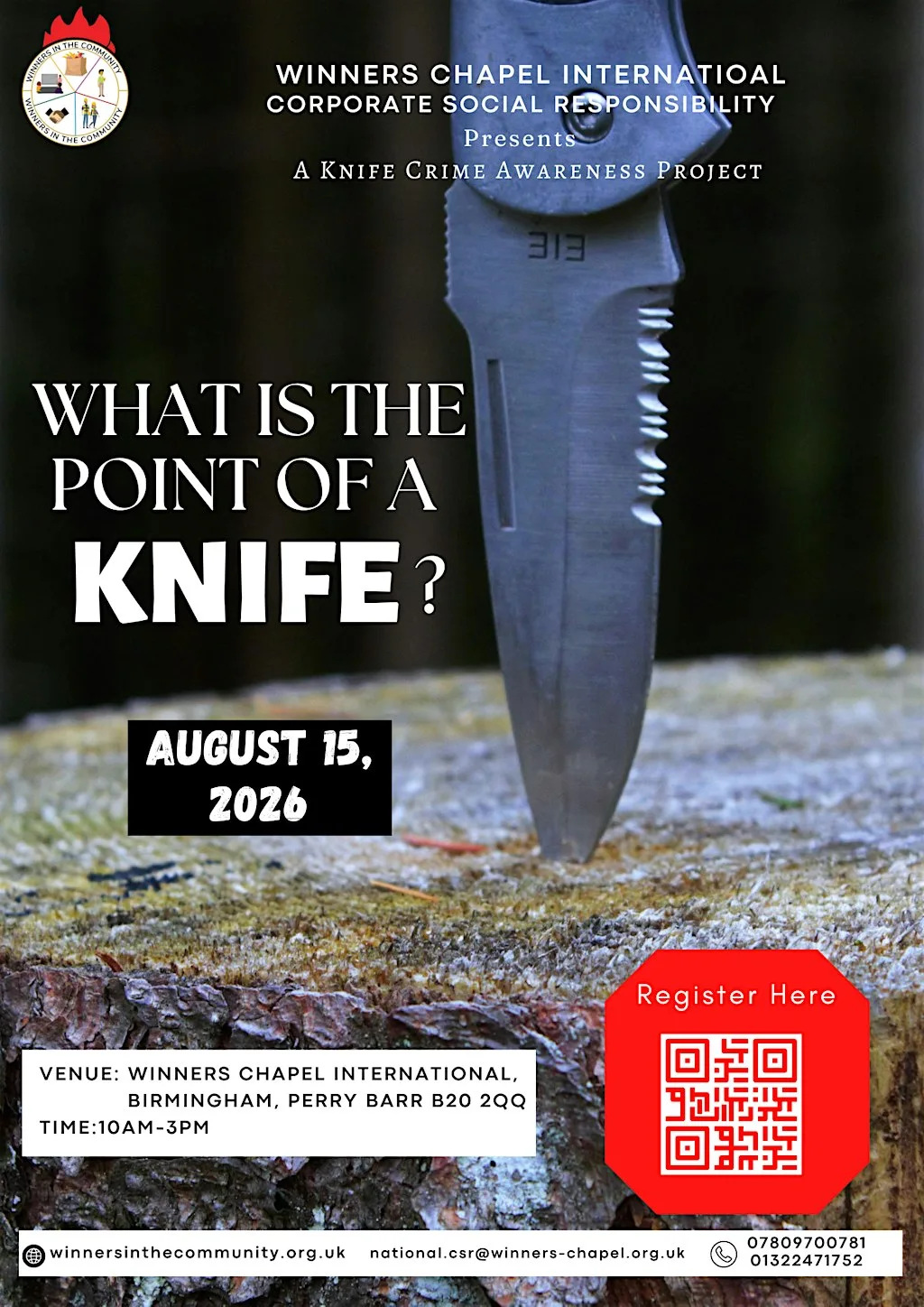 Knife Crime Awareness Event – Birmingham (2026) at Winners Chapel International Birmingham