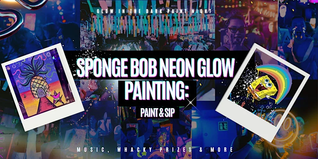 Neon Painting: Sponge Bob at Pawn Shop | Dame Street