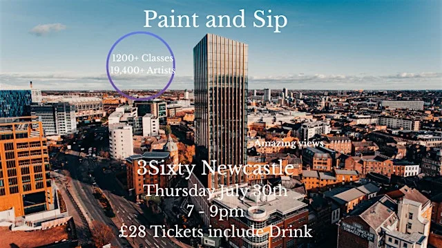 Paint Sip 3Sixty Newcastle at 3SIXTY Restaurant & Sky Bar